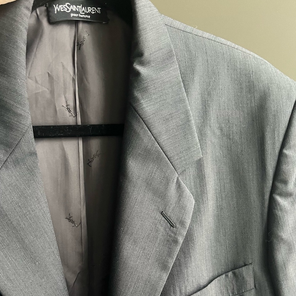 Yves Saint Laurent Charcoal Blazer - Picture 4 of 5